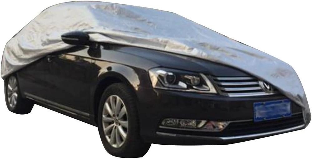 Automobilio garažo uždangalas brezentas vandeniui atsparus specialus uždangalas galinio vaizdo veidrodėliui gera kokybė xl 540 x 175 x 120 cm sidabrinis