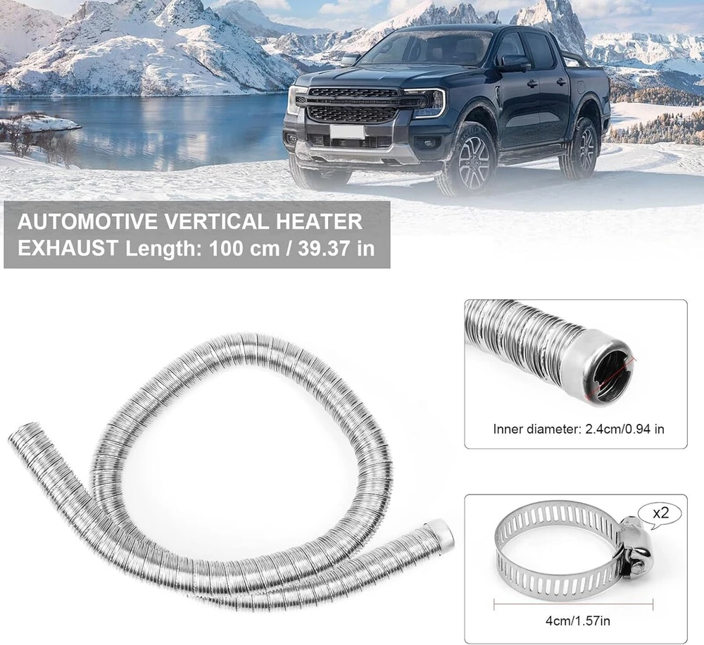 Automobilio papildomo šildytuvo išmetimo vamzdis 100 cm x 24 mm
