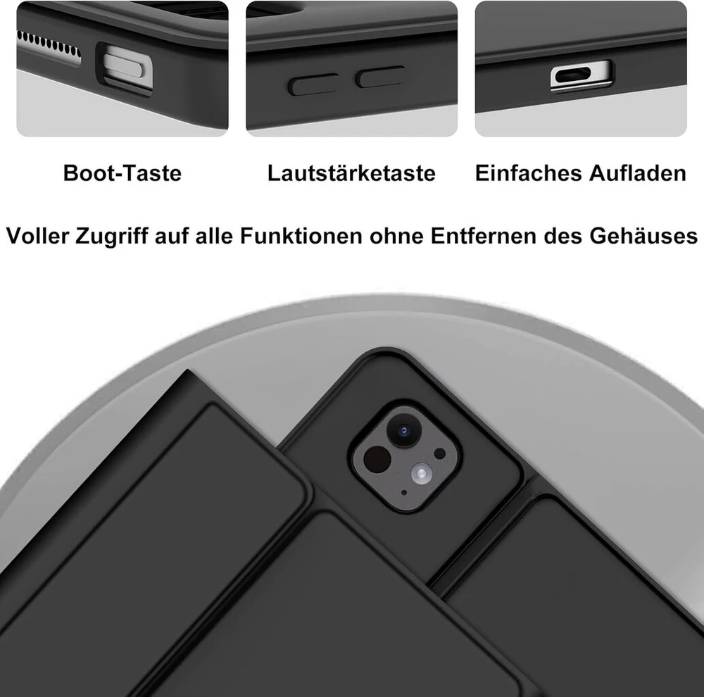 Avnicud Belaidė Bluetooth Klaviatūra su Apšvietimu, Qwertz