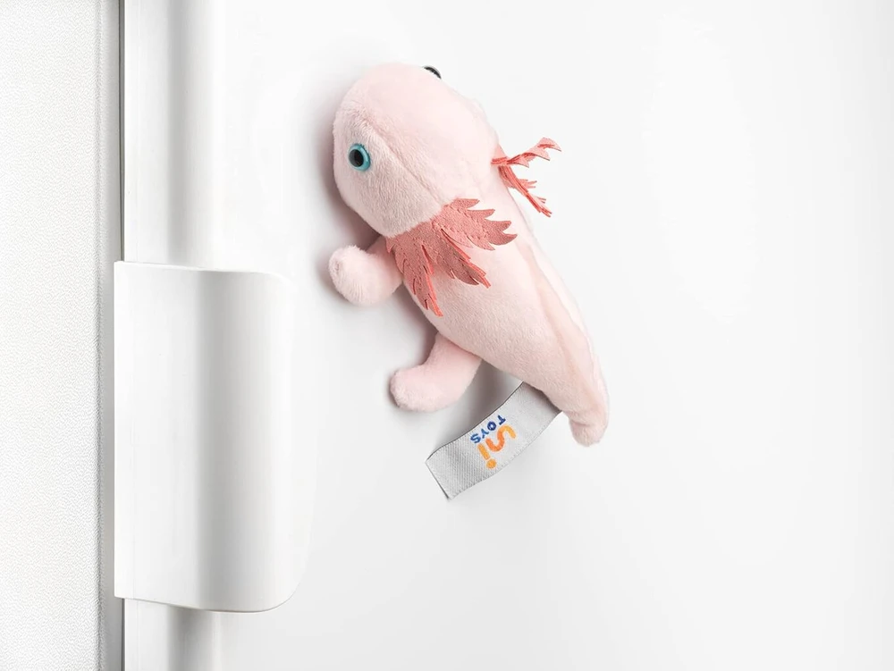 Axolotlis su magnetu, 15 cm pliušinis žaislas