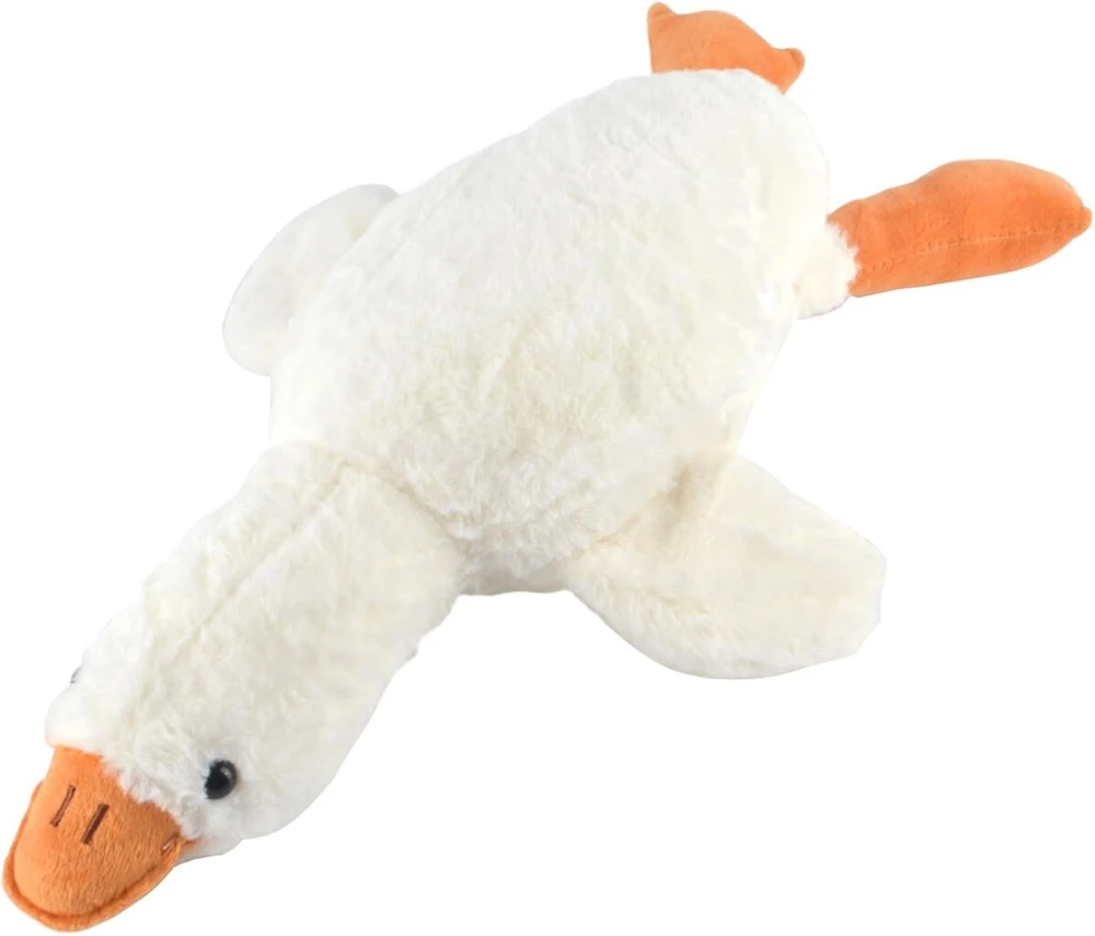 Aynkh pliušinis žaislas žąsis, 50 cm, miela ir minkšta pliušinė pagalvėlė, didelė balta žąsies lėlė, gali būti naudojama kaip pagalvė, lopšinė kūdikiams, tinkama svetainei