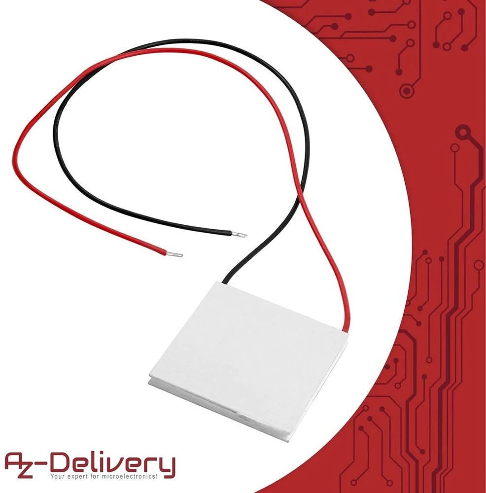 Azdelivery 5 x Termoelektrinis peltier elementas Tec1-12706 peltier aušintuvas 12 V su el. knyga