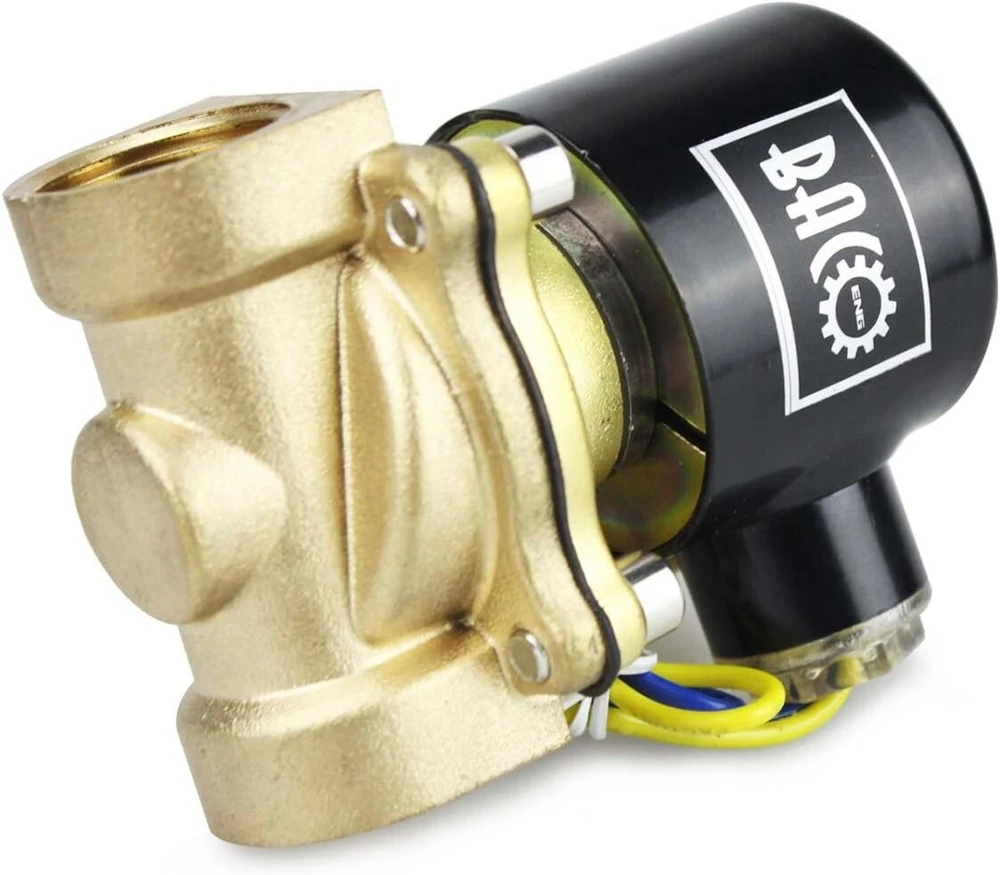 Ventiliatorius Bacoeng 3/4" Bsp Ac220v žalvarinis elektrinis solenoidinis vožtuvas N/c orui vandeniui alyvai