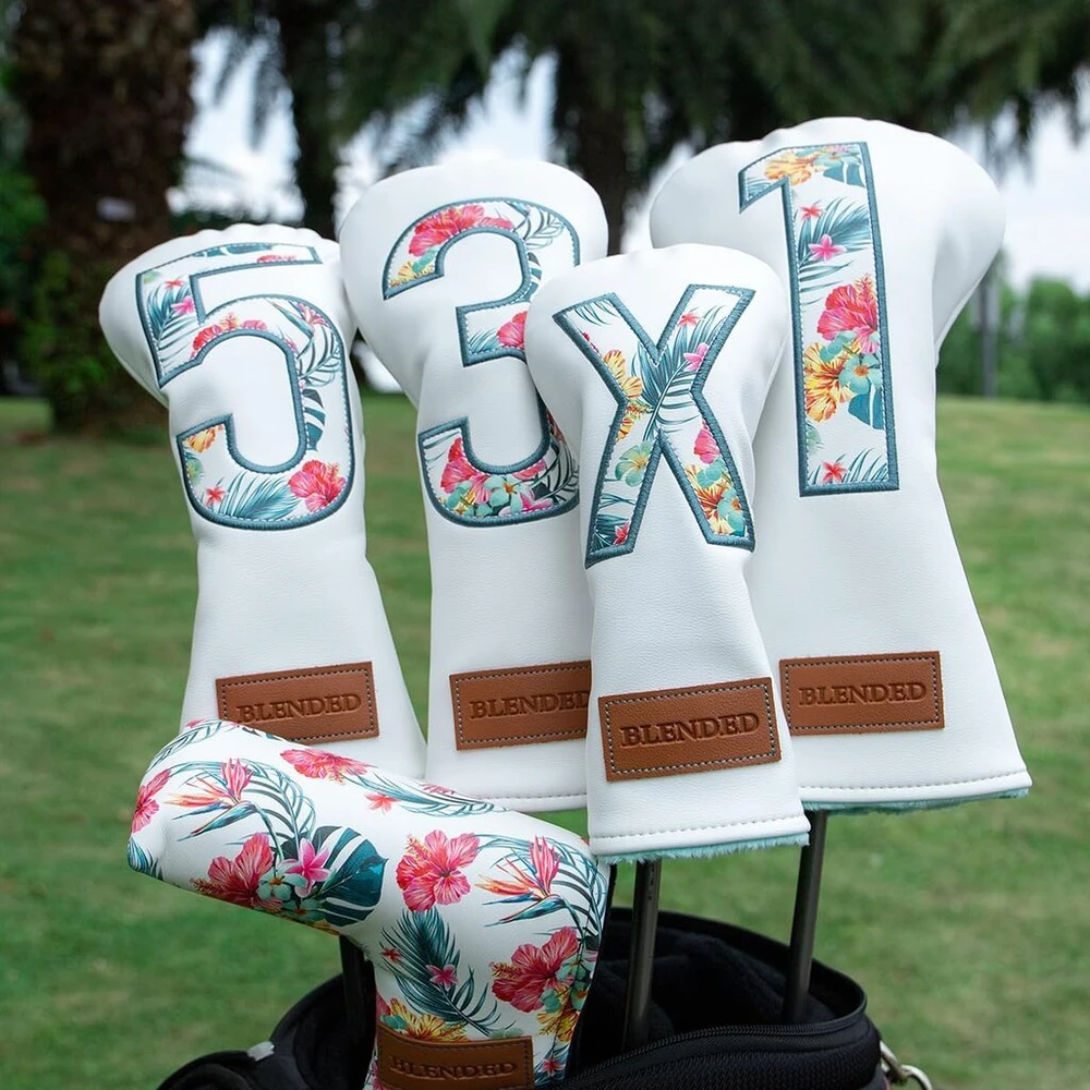 Bairbre golfo klubų apsaugos driveriams fairway medienos hibridiniai galvos apdangalai 3 mediniai odiniai galvos apdangalai 3 mediniai galvos apdangalai, skirti scotty cameron taylormade titleist odyssey