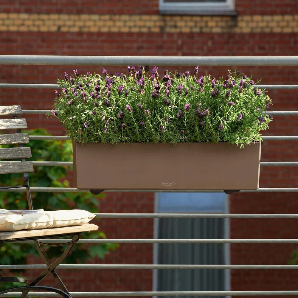 Balkono gėlių vazonas Lechuza Balconera 80cm pilkas