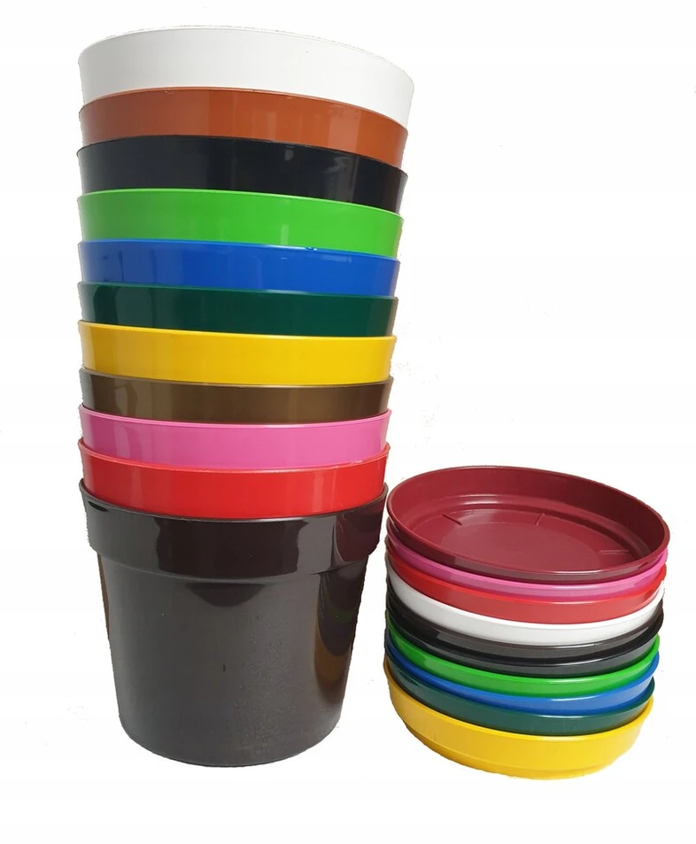 Baltas vazonas 18 cm su pagrindu ir 16 cm uždangalu