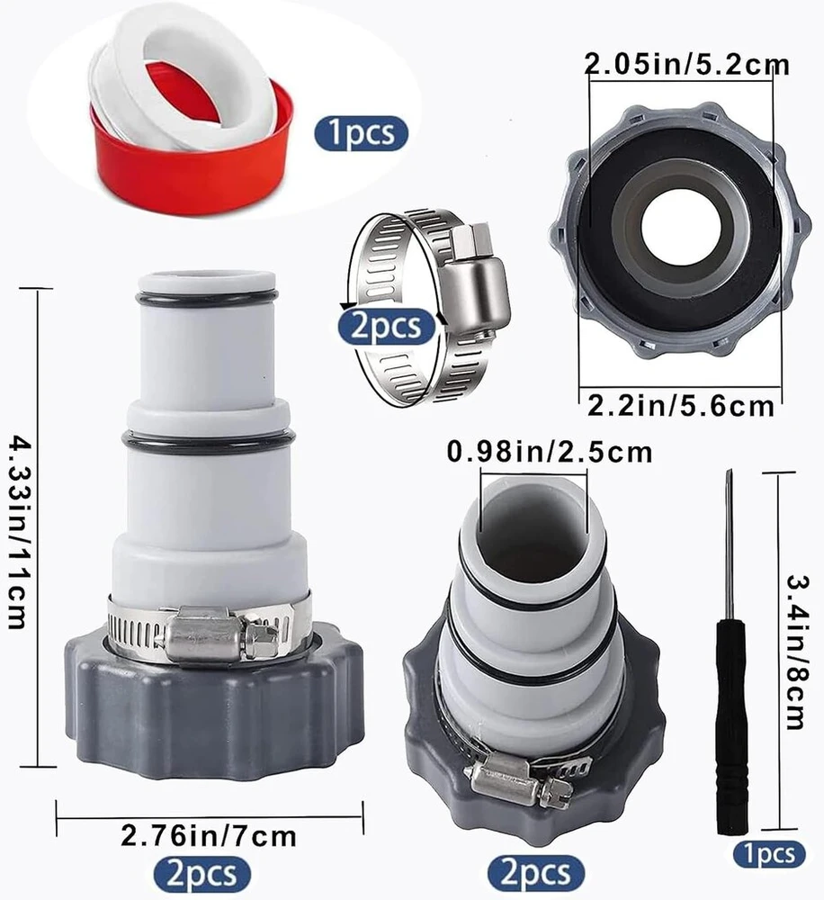 Baseino žarna, baseino žarna 38 mm jungtis, baseino žarnos adapteris nuo 32 iki 38, žarnos jungtis 38 mm, Intex žarnos Intex baseinui, čiaupo adapteris, sodo žarna