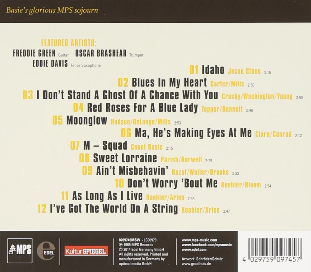 Vinilinė plokštelė Basic Basie (mps Kulturspiegel Edition)