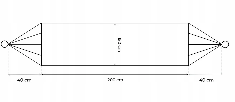 Bauerkraft Dvivietis sodo hamakas su kutais, sūpynės 200x150cm boho smėlio spalvos