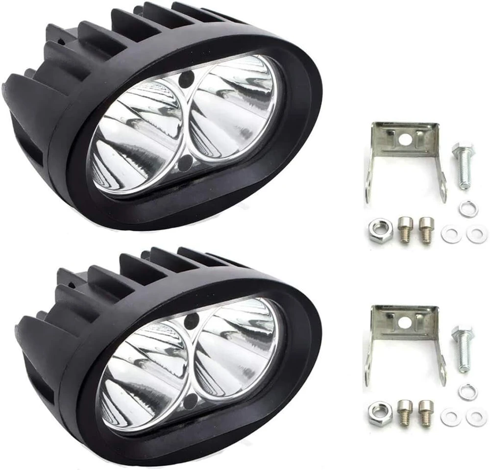 Beilan 2 vnt. motociklų papildomi Led 20w apvalūs Led rūko žibintai 12v 24v projektoriaus Led taškinis motociklo 1800lm papildomas priekinis žibintas