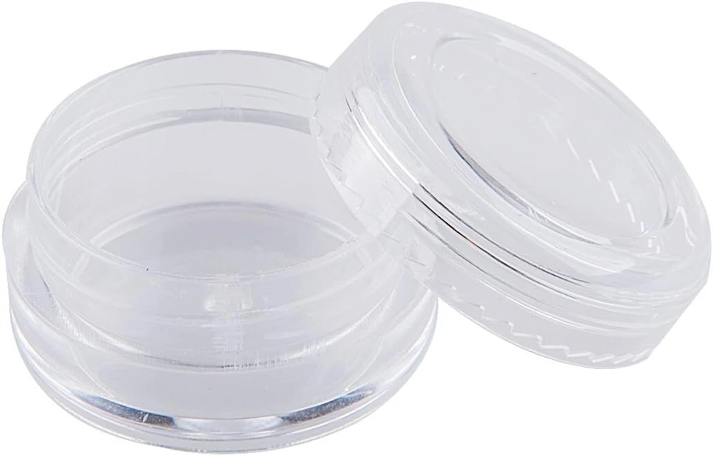 Bekith 108 vnt. skaidrūs tušti 3 gramų/3 ml plastikiniai indeliai kosmetikos konteineriai su dangteliais