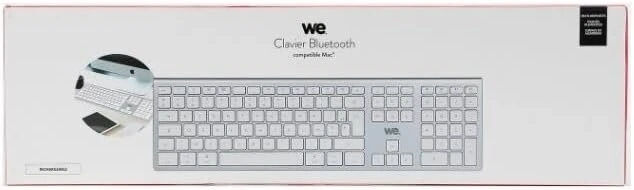 Belaidė Bluetooth klaviatūra su įkraunama baterija, aliuminio dizainas