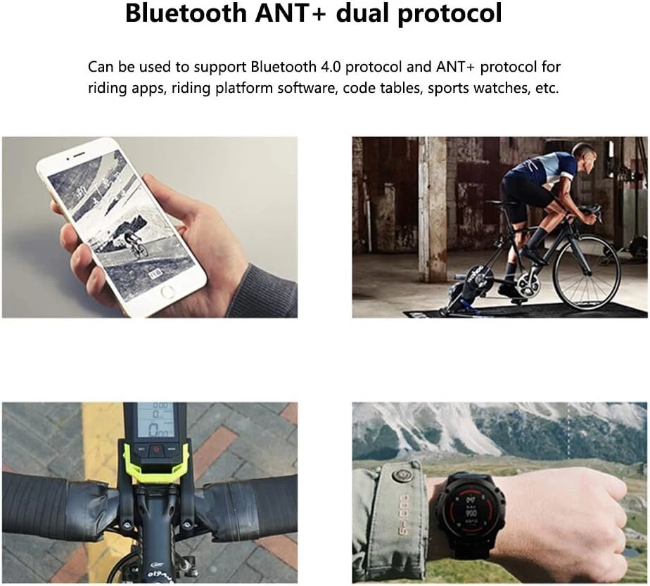 Belaidis dviračio greičio ir kadenco jutiklis su Bluetooth ir Ant+