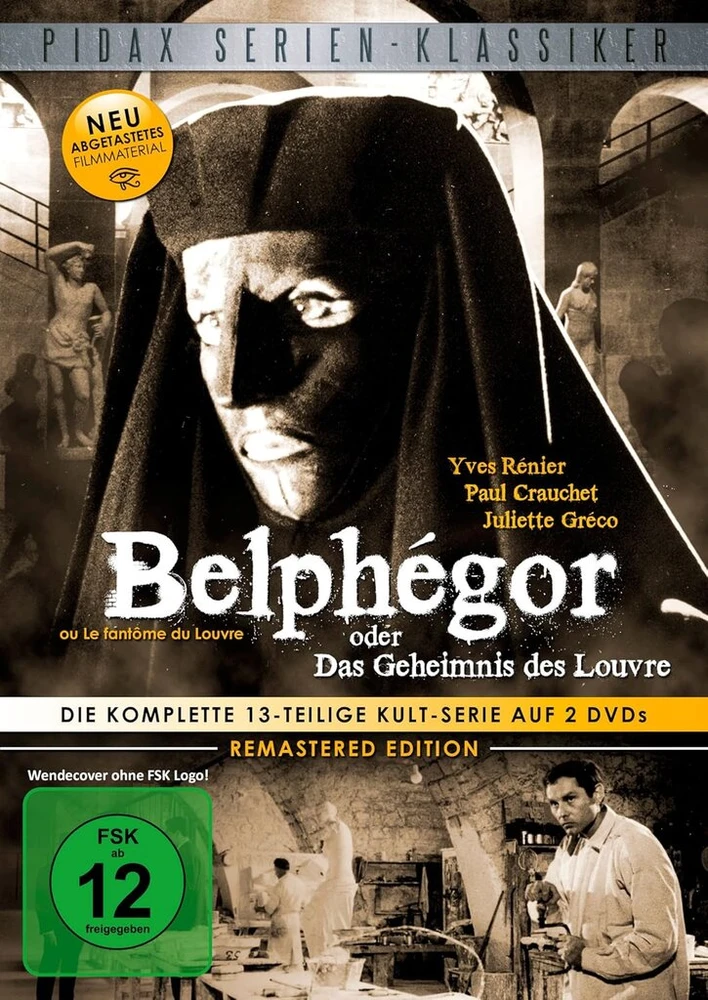 Vinilinė plokštelė Belphégor oder Das Geheimnis des Louvre (atnaujinta versija) visa 13 dalių kultinė serija (pidax Serien-klassiker) [2 Dvd]