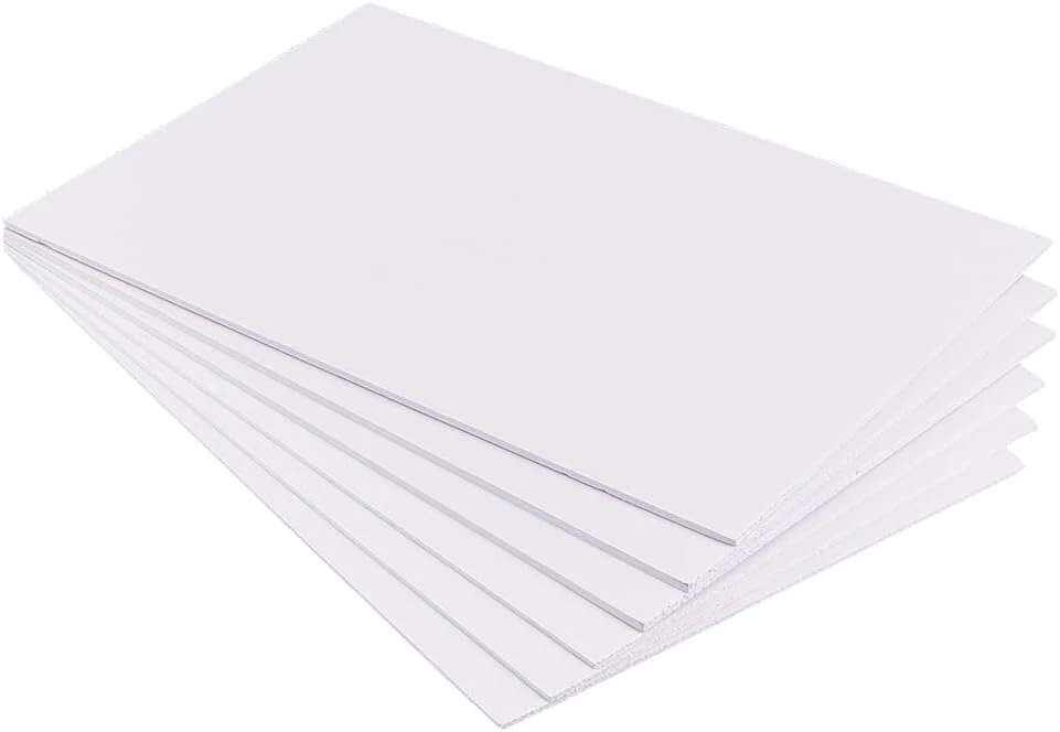 Benecreat 6 vnt. 2/3 mm baltos putplasčio plokštės, 30 x 20 cm stačiakampė Pvc putplasčio plokštė plakatų montavimui, rankdarbiams, modeliavimui, menui, demonstravimui, mokyklos projektams