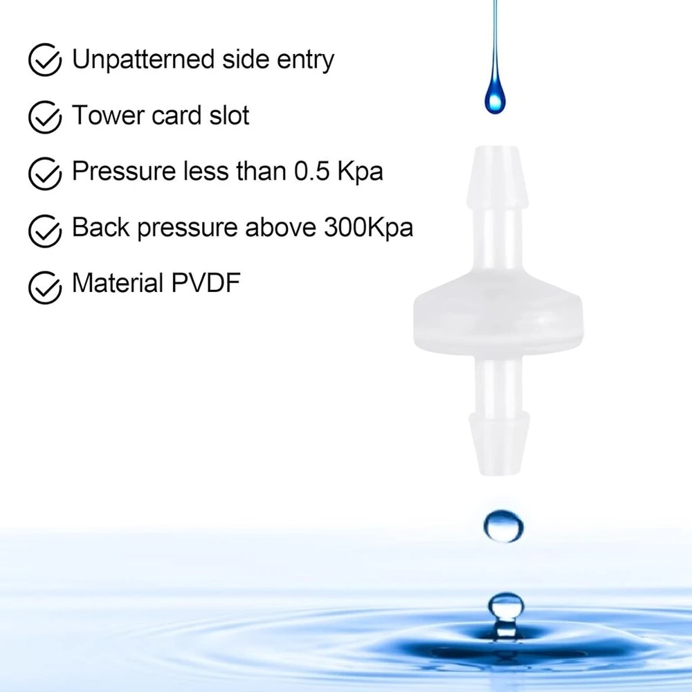 Benefischl Ssries 1/4" 6mm Pvdf vienkryptis atbulinis vožtuvas, skirtas kurui Lpg