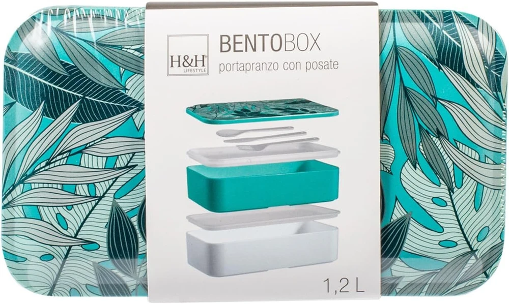 Bento Dėžutė "jungle" 1.2l su skyreliais