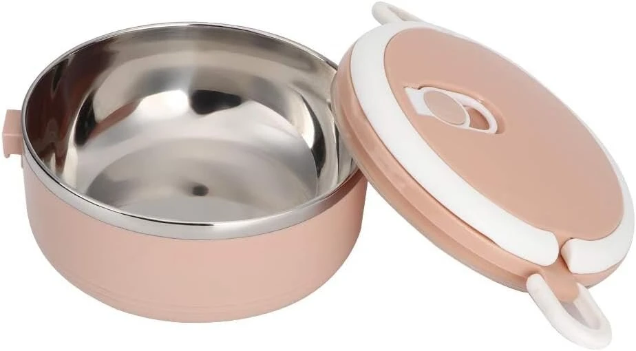Bento priešpiečių dėžutė, nerūdijantis plienas, 2 vnt., rožinė nešiojama priešpiečių dėžutė, vieno sluoksnio bento dėžutė pietums, užkandžiams, mokyklai, kelionėms, maisto ruošimo laikymo konteineris su dangteliu