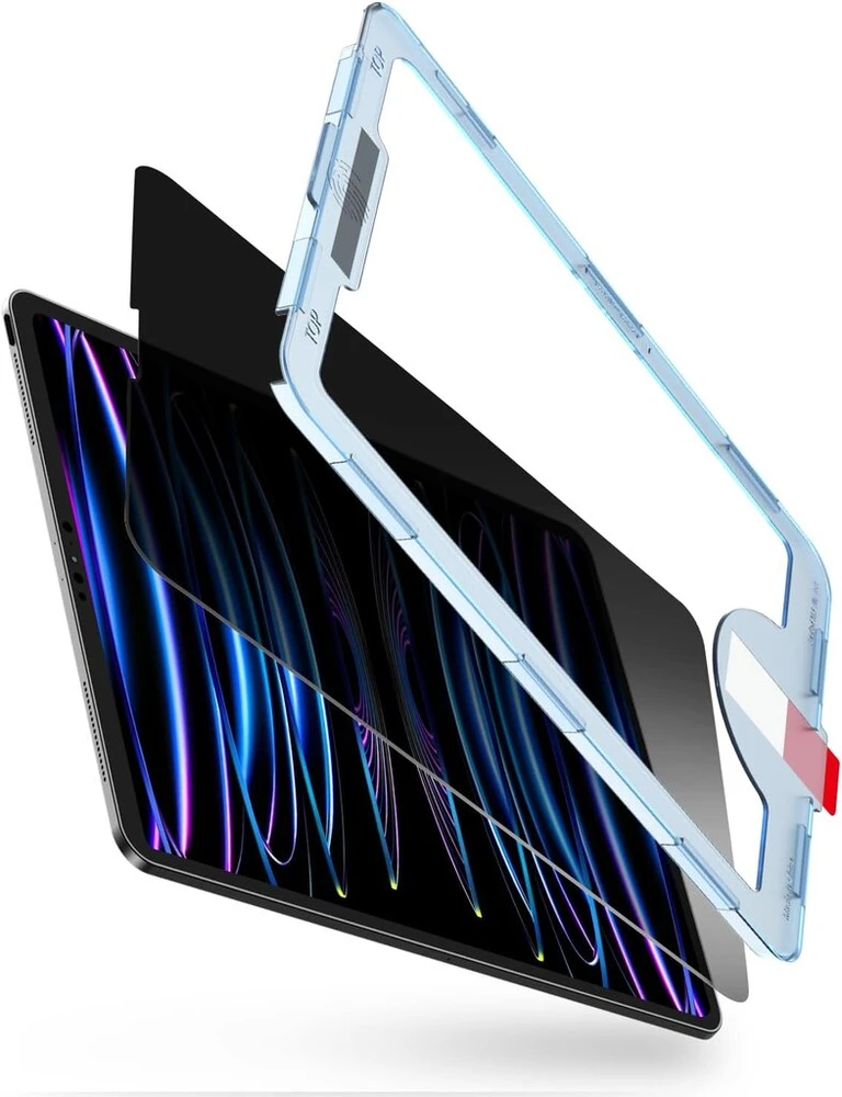 Bersem 1 x privatumo ekrano apsauga, skirta ipad pro 12.9 (2022 & 2021 & 2020 & 2018), apsauganti nuo šnipinėjimo, 9h grūdinto stiklo privatumo ekrano apsauga su lengvu uždėjimo rėmeliu