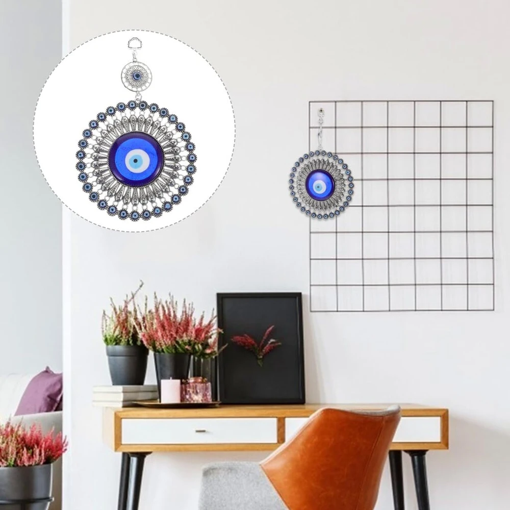 Besportble sienos dekoracija "evil eyes" sėkmės amuletas mėlyna turkiška akis miegamojo automobilio pakabukas ornamentas amuletas gimtadienio vakarėlio sienos pakabinimas mėlyna