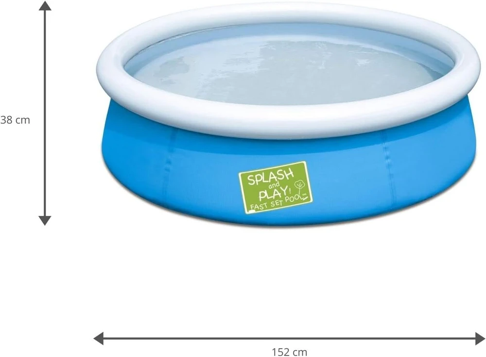 Bestway 5ft x 15in greitai pastatomas baseinas vaikams, mano pirmasis baseinas, mėlynas