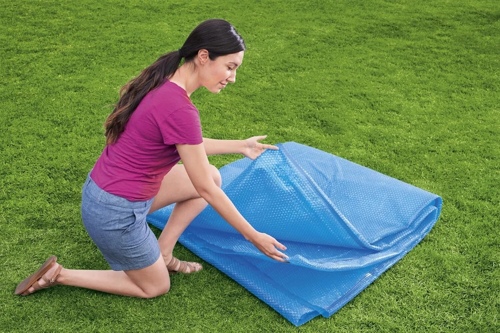 Bestway polietileninis saulinis brezentas 380 x 180 cm mėlynas kvadratas