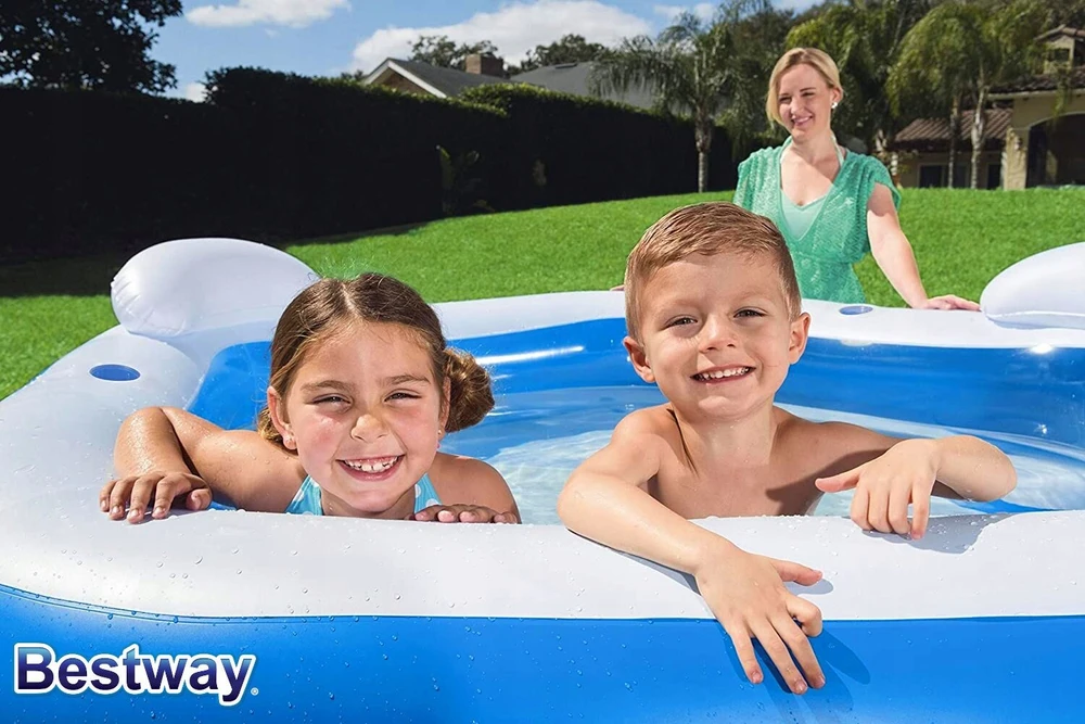 Bestway Pripučiamas baseinas sodui vaikams šeimai su atlošu sėdynėmis vandens gultas