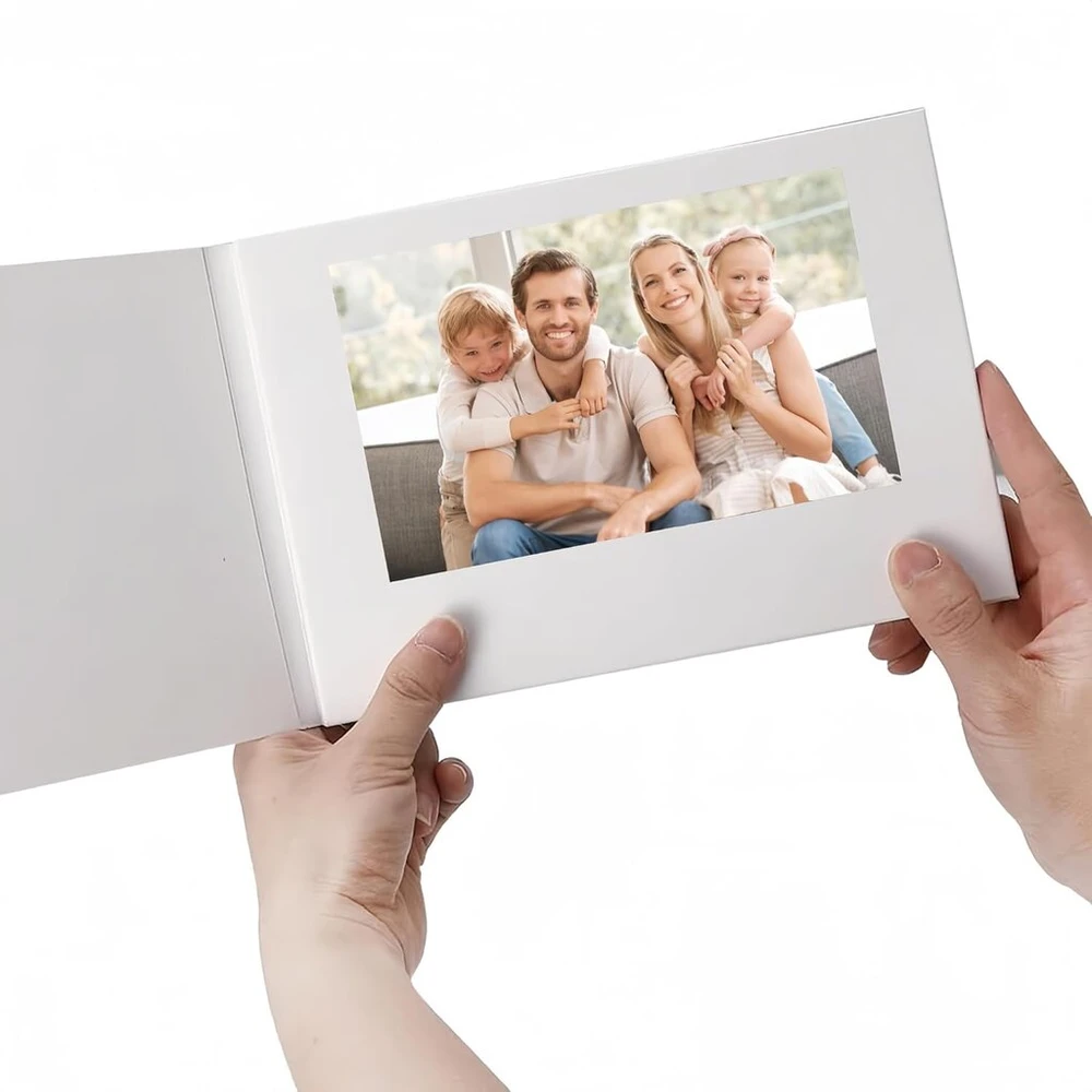 Bewinner 4.3 colių įkraunamos vaizdo sveikinimo atvirutės su lcd ekranu, vestuvių skaitmeninis nuotraukų rėmelis, gimtadienio atvirukų rinkinys „pasidaryk pats“ jubiliejams, kalėdoms, įmonių komunikacijai