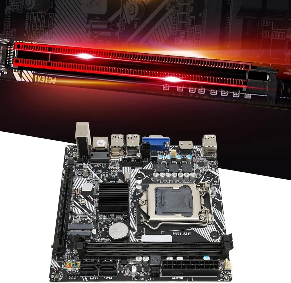 Pagrindinė plokštė Bewinner lga 1155 motininė plokštė nvme wifi m.2 vga hd išvestis staliniam kompiuteriui 10 usb 2.0 ddr3 itx kompiuteriui