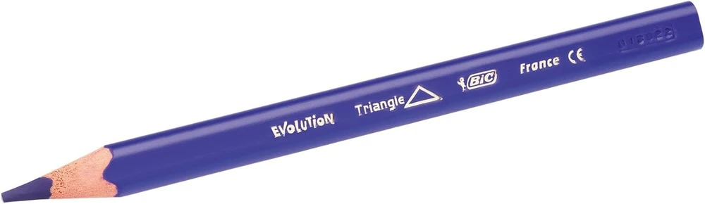 Bic Kids Ecolutions Evolution spalvoti pieštukai / trikampiai spalvoti pieštukai vaikams nuo 2 metų / ergonomiški / skatina taisyklingą laikymą / atsparūs lūžiams šerdelės / be medienos / spalvotų pieštukų rinkinys su spalvotais pieštukais