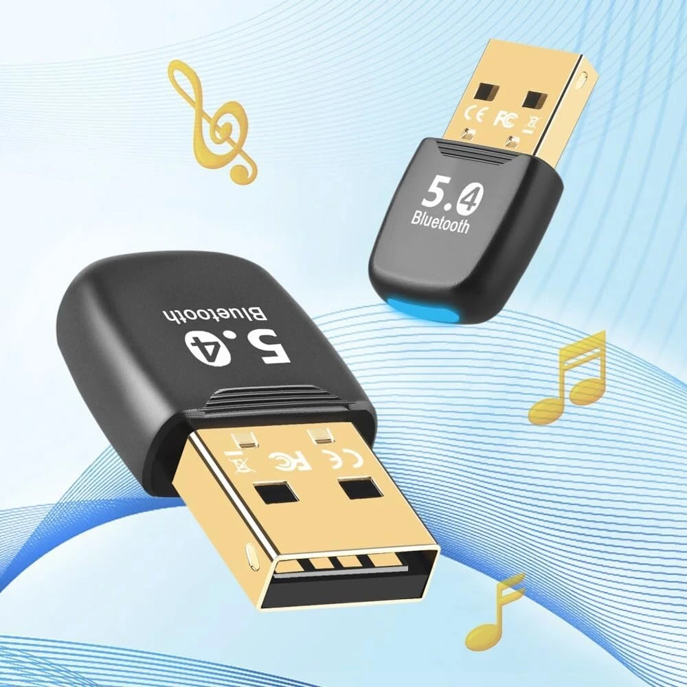 Bluetooth 5.4 adapteris, bluetooth adapteris kompiuteriui, bluetooth dongle usb, bluetooth stick, žemas latentinis laikas, su windows 7/10/8.1/11, skirtas staliniam kompiuteriui, nešiojamam kompiuteriui, ausinėms, klaviatūrai, pelei