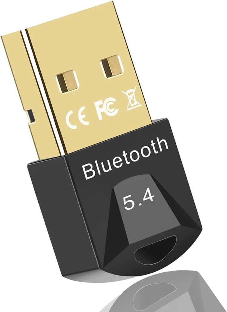 Bluetooth 5.4 adapteris, Bluetooth raktas kompiuteriui (edr & Ble) Usb Bluetooth dongle Plug & Play kompiuteriui, nešiojamam kompiuteriui, palaiko Windows 11/10/8.1/7 (juodas-5.42)