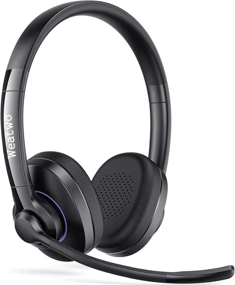 Bluetooth ausinės su cvc8.0 ir enc dvigubu mikrofonu, triukšmo slopinimas, belaidės pc ausinės su mikrofonu, 30+ valandų pokalbių trukmė, belaidės mobiliesiems telefonams, biurui, verslui, zoom, teams skype