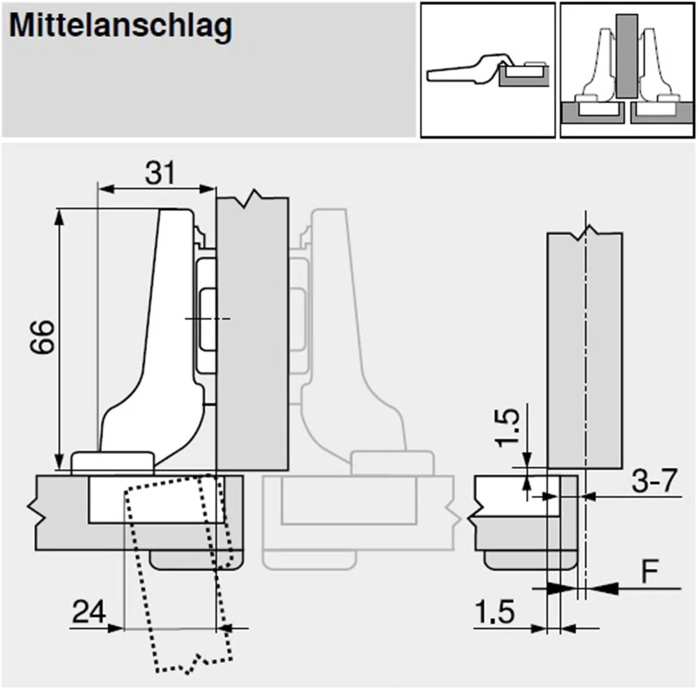 Blum clip top Blumotion integruotas baldų lankstas 107 laipsnių kampu, 105031141