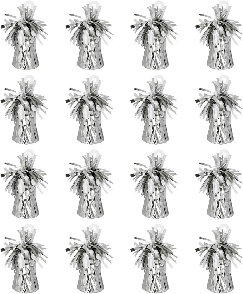 Boland - 16 x metaliniai folijos balionų svareliai 160-180g balionų svareliai balionams ir helio balionams, sidabriniai