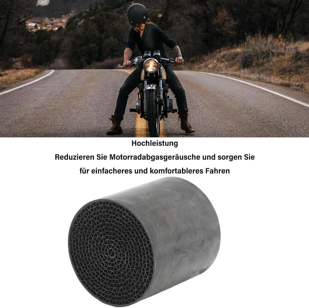Boloramo išmetimo vamzdžio katalizatorius, išmetimo centrinio vamzdžio katalizatorius, motociklo išmetimo vamzdžio katalizatorius, nerūdijantis plienas, universalus lengvas montavimas motociklams (48 x 50