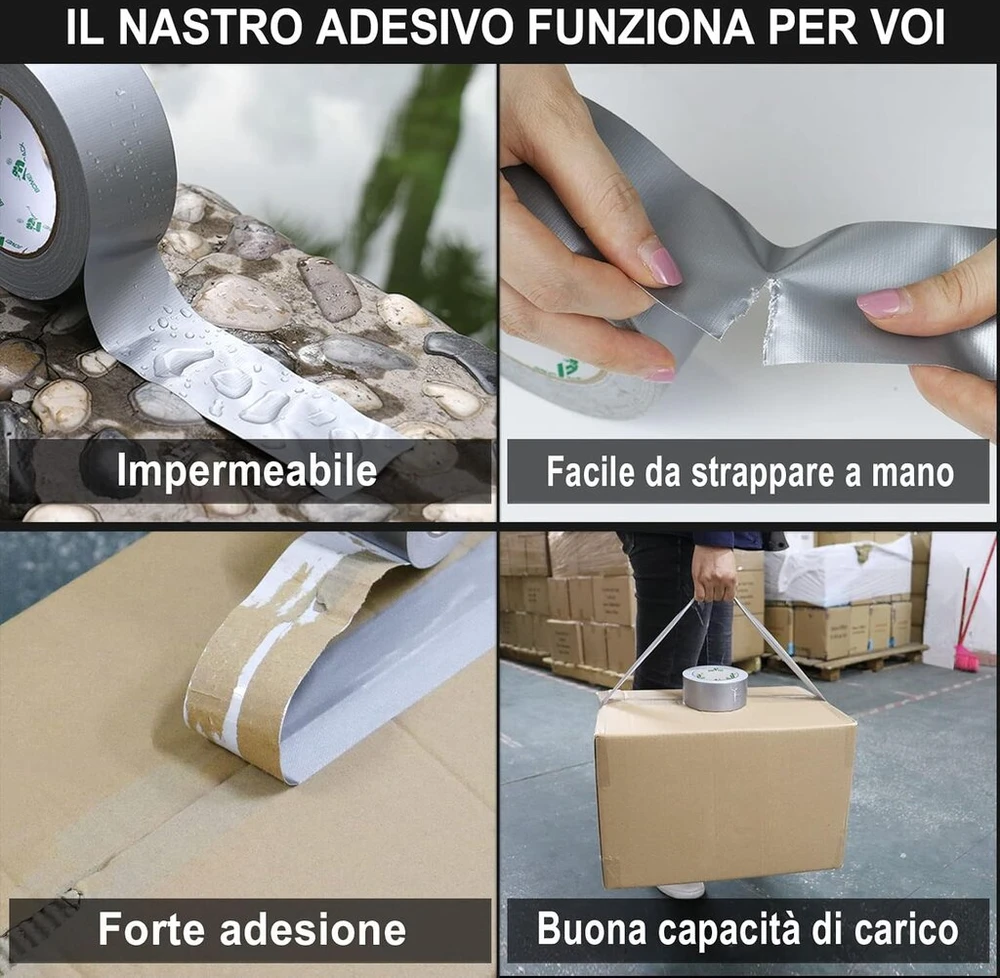 Bomei Pack itin stipri audinio juosta 2 ritiniai vandens izoliacinė juosta 50 mm x 50 m pilka juosta remonto juosta sandarinimo juosta