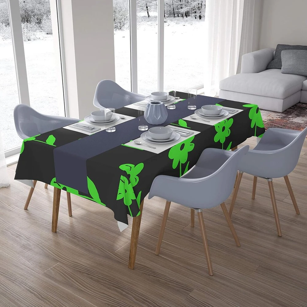 Bonamaison virtuvės dekoratyvinė staltiesė neoninė žalia dūmų 140 x 200 cm - sukurta ir pagaminta Turkijoje