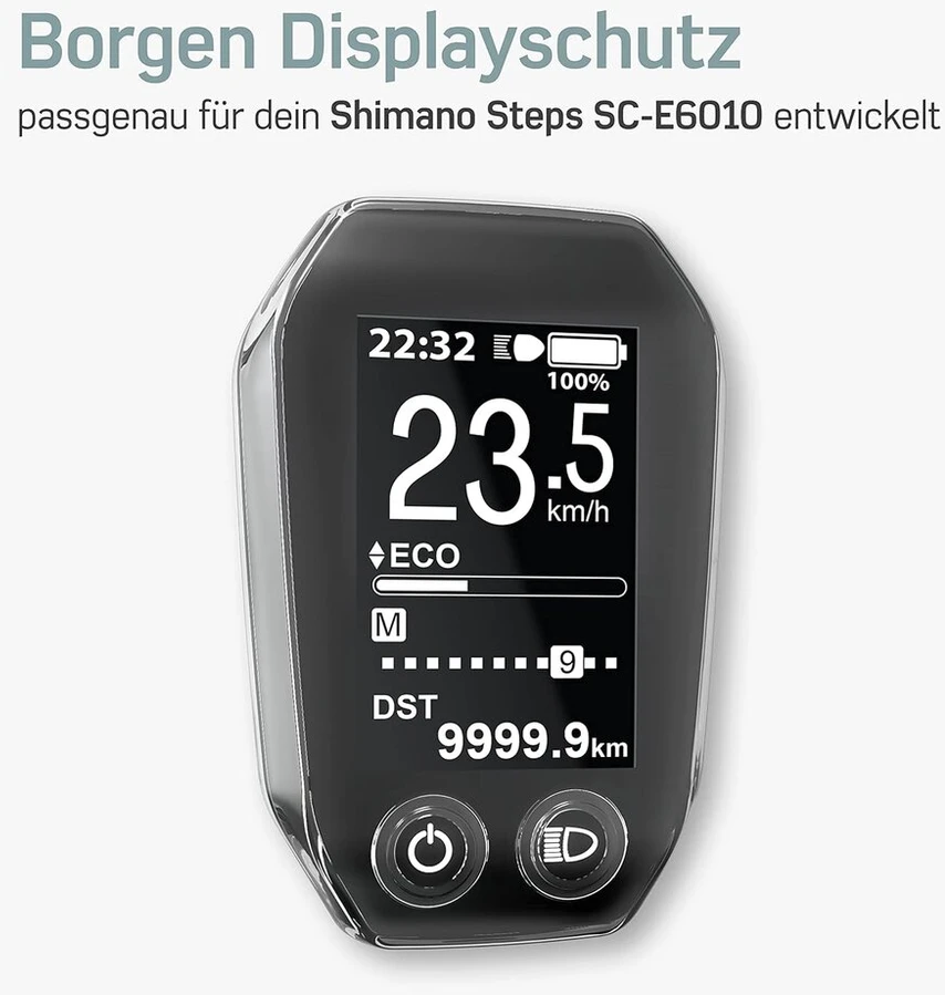 Borgen E-dviračio ekrano apsauga, tinkama shimano steps sc-e-6010 ekranui, skaidri ir vandeniui atspari, apsauga nuo smūgių ir įbrėžimų