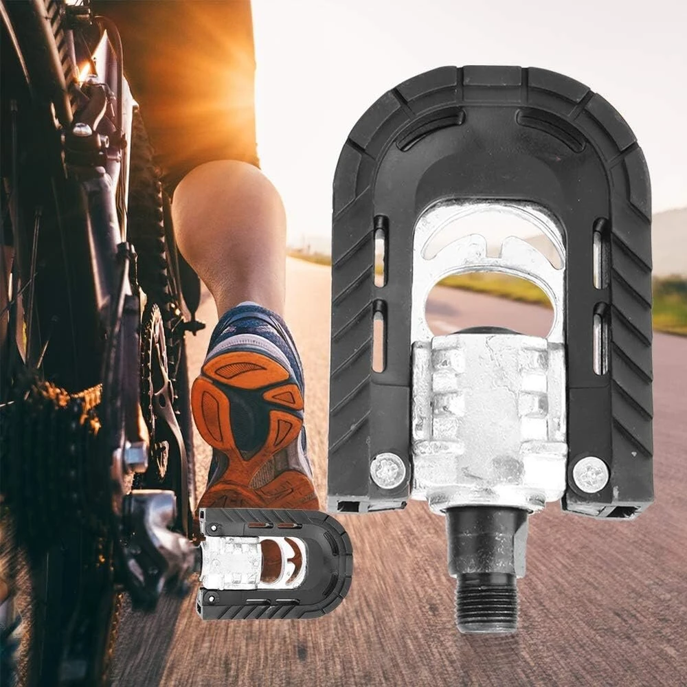 Boroco sulankstomi dviračio pedalai, neslystantys aliuminio lydinio pedalai, tvirti, lengvi juodi pedalai skirti kalnų, miesto, plento dviračiams