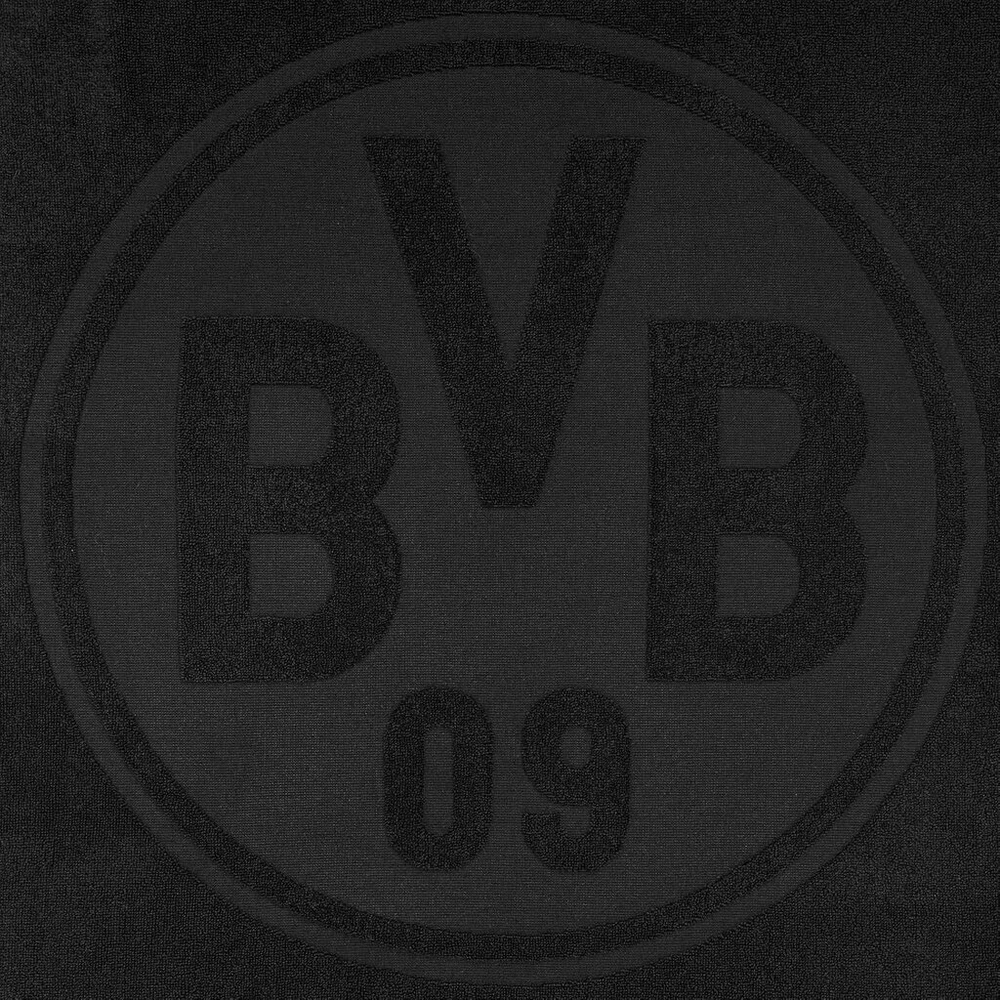 Borussia Dortmund Bvb vonios rankšluostis 180 x 70 cm juodas 100% medvilnė Bvb emblema