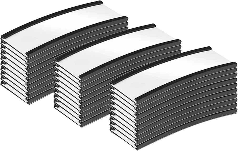 Braleto magnetinės etiketės, 30 vnt., rašomos, be purvo, nuimamos, skirtos mokyklos biuro lentoms, šaldytuvams, magnetinėms lentoms, 25 mm x 76 mm