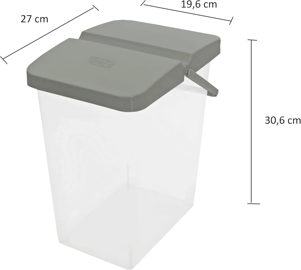 Branq - Būtinas namų apyvokos daiktas - Universalus skalbimo miltelių laikymo konteineris Unibox su dangteliu, be Bpa, 10l