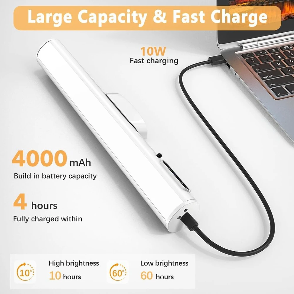 Bravzurg led šviestuvas po spintele virtuvei su baterija, 4000 mah lempos juosta su nuotolinio valdymo magnetu, pritemdoma belaidė šviestuvų juosta, įkraunamas usb baterijomis maitinamas spintelių apšvietimas sieniniam veidrodžiui
