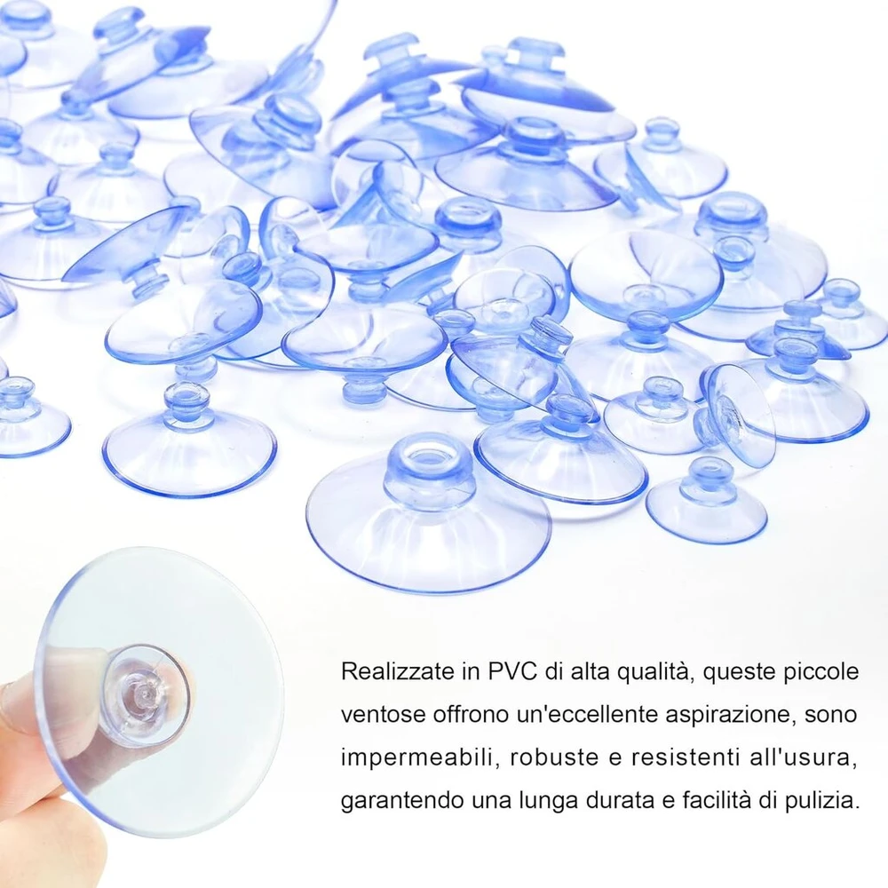Brelet 75 vnt. skaidrūs plastikiniai kalėdiniai apvalūs siurbtukai, plastikiniai siurbtukai be kabliukų langams, vonios kambario plytelėms, stalui, spintelei, stiklui, 3 skirtingų dydžių 20 mm 30 mm 40 mm