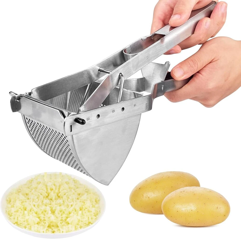 Brevanza bulvių trintuvas, nerūdijančio plieno stabilus, bulvių trintuvas, nerūdijančio plieno bulvių spaustuvas, bulvių spaetzle presas, nerūdijantis bulvių presas daržovių košei, bulvių košei, vaisiams