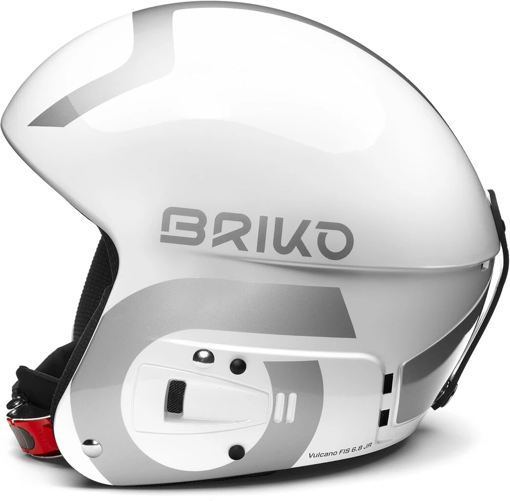 Briko vaikiškas šalmas, blizgus baltas-sidabrinis, S