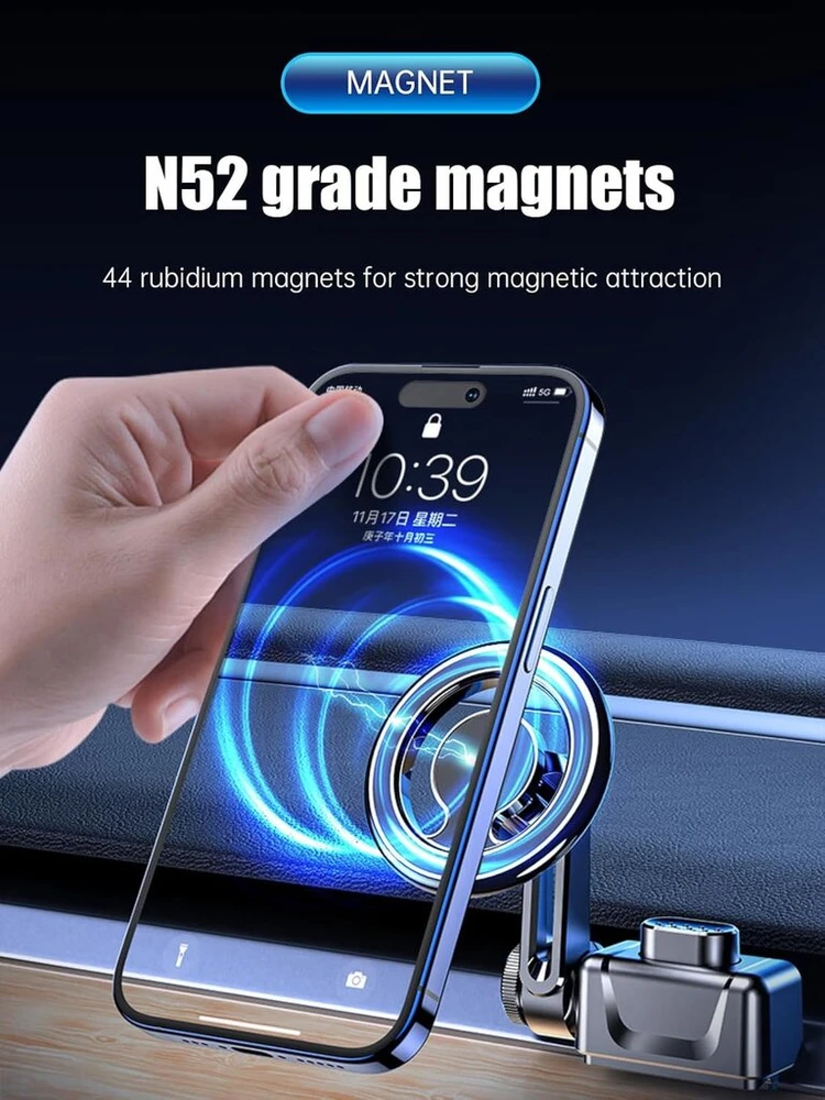 Brimford magnetinis telefono laikiklis tesla modelis 3 modelis y, tinkamas iphone 12/13/14, 360° reguliuojamas, magnetinis telefono laikiklis tesla oro grotelėms, tinkamas magsafe (product 2)
