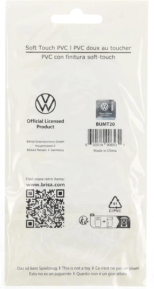 Brisa Vw Collection - Volkswagen T1 Bulli Bus guminis magnetas - priekinis, magnetas šaldytuvui, magnetinė lenta, lenta, skelbimų lenta (2 vnt., mėlynas ir raudonas)