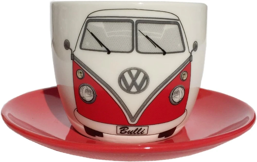 Brisa Vw Collection Vw T1 Transporter autobusėlio espreso puodelių rinkinys, 100 ml - priekis